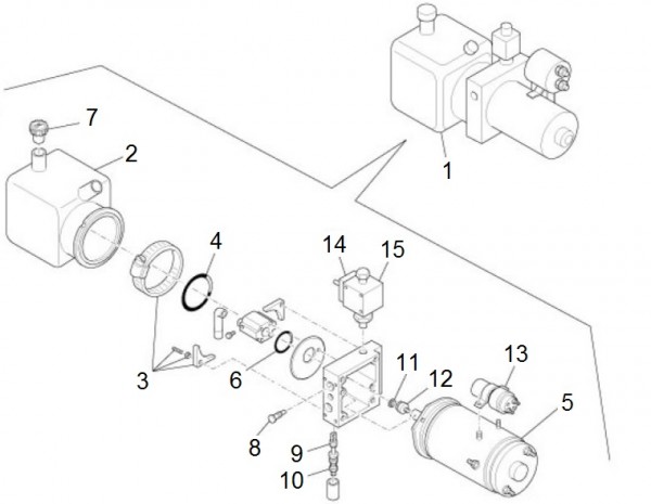 Fahrgestell Pumpe für Kippsystem - Porter Porter Electric ccm 2010- ZAPS9E