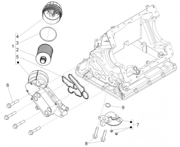 Motor Ölfilter - Porter D120 Diesel 1300ccm 4T LC 2011- ZAPS90PK