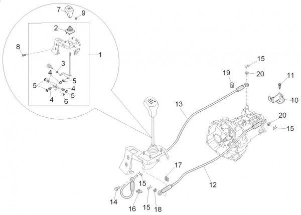Motor interne Schaltsegmente - Porter D120 Diesel 1300ccm 4T LC 2014- ZAPS90PK