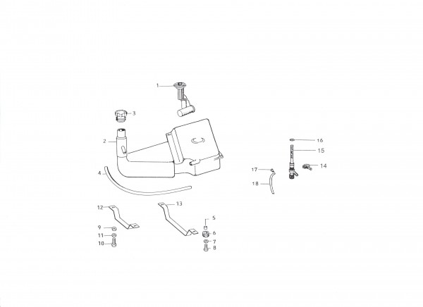 Fahrgestell Benzintank - Ape 50ccm 2T AC 1996- TL5T