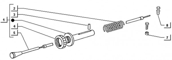 Bowdenzüge Kaltstartzug - Ape TM 703 Diesel mit Lenkrad 422ccm 4T AC 1997-2004 ATD1 00001101