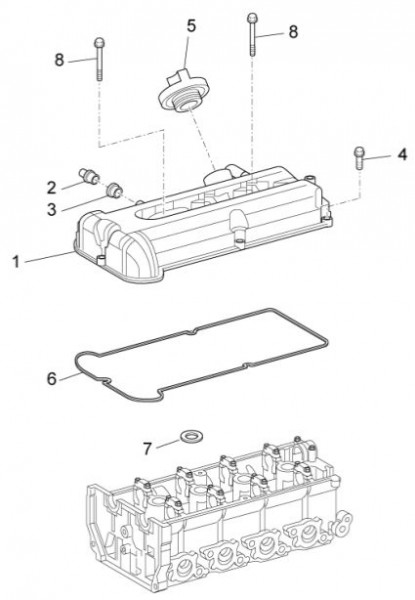 Motor Zylinderkopfabdeckungen - Porter Multitech 1300ccm 4T LC 2014- ZAPS90VJ