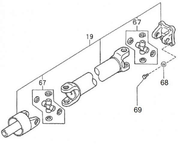 Motor Kardanwelle - Porter Porter 1000ccm 4T LC 1992-1998 ZAPS85