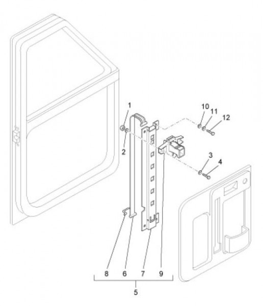 Fahrgestell Fensterheber - Ape TM 703 mit Lenkrad 220ccm 2T AC 2008-2016 ZAPT10000
