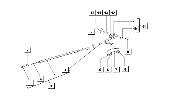 Fahrgestell Bowdenzug für Heizung - Ape Mix 50ccm 2T AC 1998-2008 ZAPC80000