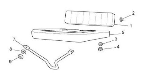 Fahrgestell Sitz - Ape TM 703 mit Lenker 220ccm 2T AC 2008-2016 ZAPT10000