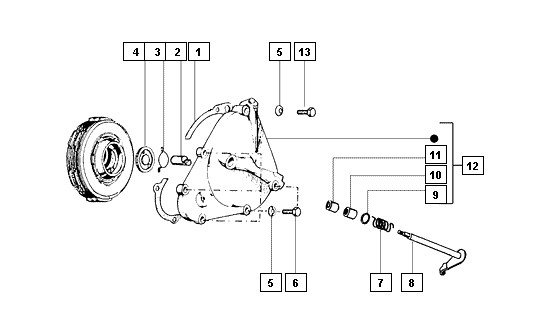 Motor Kupplungsdeckel - Ape Mix 50ccm 2T AC 1998-2008 ZAPC80000
