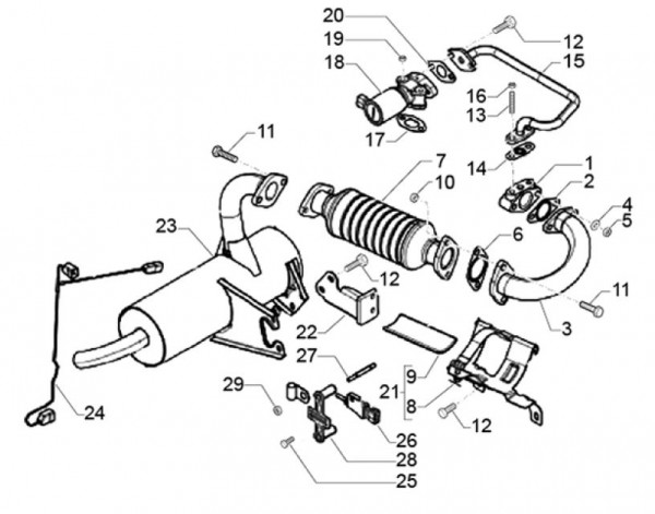 Motor Auspuff - Classic 400 422ccm 4T 2V AC 2015- MBX000T58RC001005