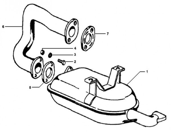 Motor Auspuff - Calessino 422ccm 4T LC 2007-2008 ZAPT2D4MC