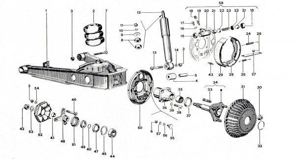 Radaufhängung Radaufhängung - Vespa Car 200ccm 2T AC 1983- AF3T