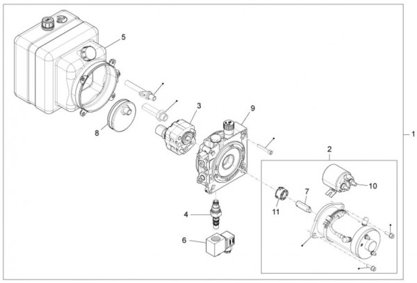 Fahrgestell Pumpe für Kippsystem - Porter Maxxi Multitech 1300ccm 4T LC 2010- ZAPS90DJ