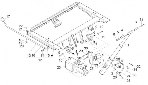 Fahrgestell Kippsystem - Porter Multitech 1300ccm 4T LC 2010- ZAPS90TJ
