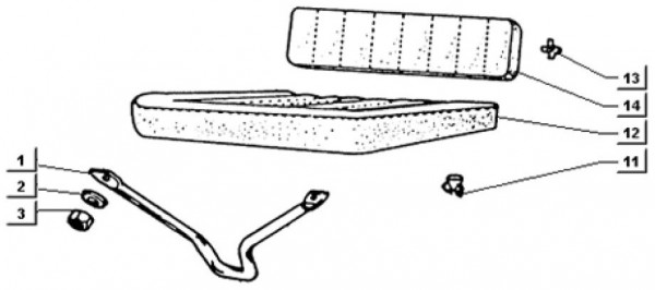 Fahrgestell Sitz - Ape TM 703 mit Lenker 220ccm 2T AC 1997-1999 ZAPT10000