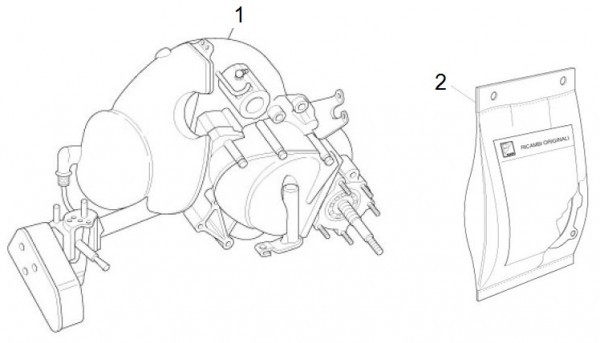 Motor Motor - Ape Mix 50ccm 2T AC 2015- ZAPC80000