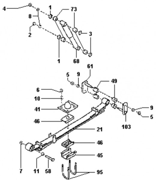 Radaufhängung Stoßdämpfer hinten - Porter Porter Diesel 1400ccm 4T LC 1998-2004 ZAPS85000004