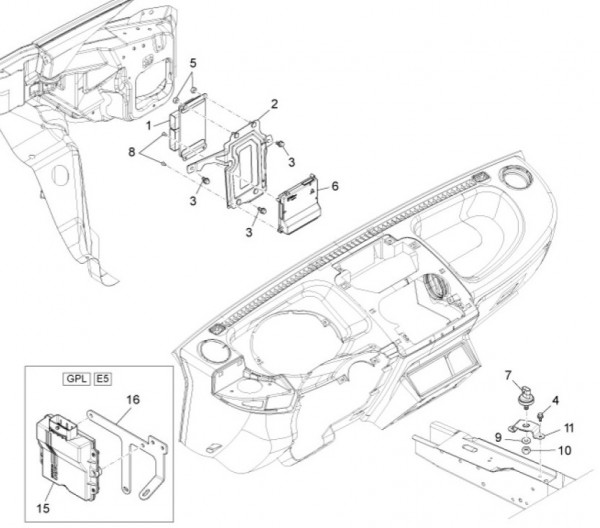 Elektrische Anlage Steuerelektronik - Porter Multitech 1300ccm 4T LC 2014- ZAPS90VJ