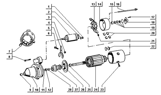 Motor Anlasser - Ape TM 422ccm 4T LC 2013- ZAPT1000000001001