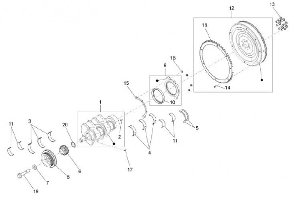Motor Kurbelwelle - Porter D120 Diesel 1300ccm 4T LC 2013- ZAPS90CK