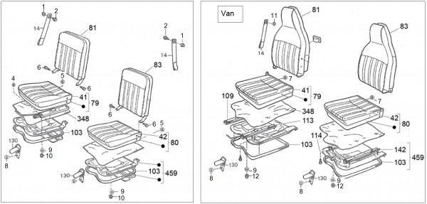 Fahrgestell Sitz - Porter Porter 1000ccm 4T LC 1992-1998 ZAPS85