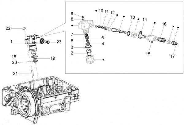 Motor Drosselkörper - Porter Quargo 700ccm 4T LC 2008- ZAP4P10000