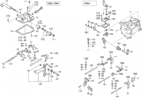 Motor Schaltgabel - Porter Porter 1000ccm 4T LC 1992-1998 ZAPS85