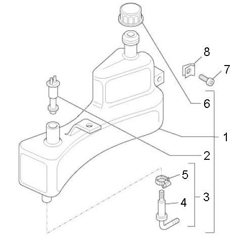 Fahrgestell Öltank - Ape Mix 50ccm 2T AC 2013- ZAPC80000