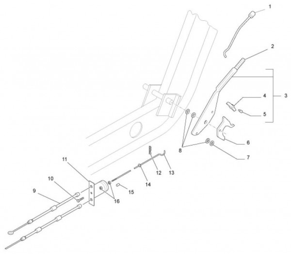 Bowdenzüge Handbremse - Ape Mix 50ccm 2T AC 2014- ZAPC80000