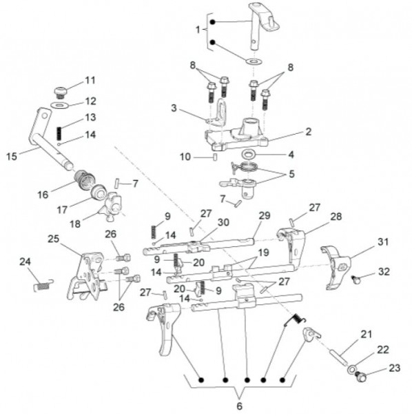 Motor Schalthebel - Porter Maxxi Multitech 1300ccm 4T LC 2013- ZAPS90RJ