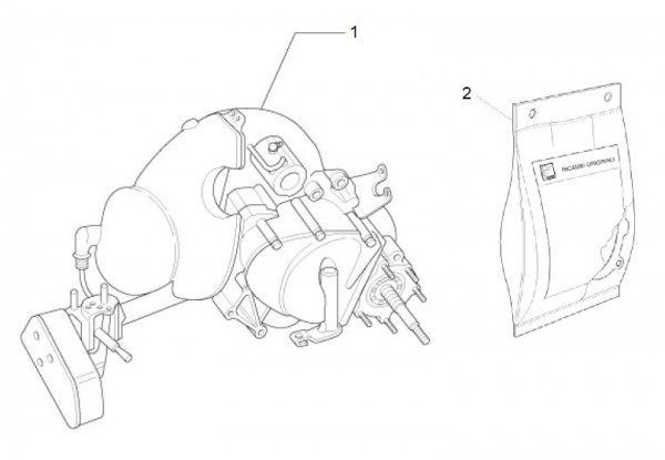 Motor Motor - Ape Mix 50ccm 2T AC 2018- ZAPC80000