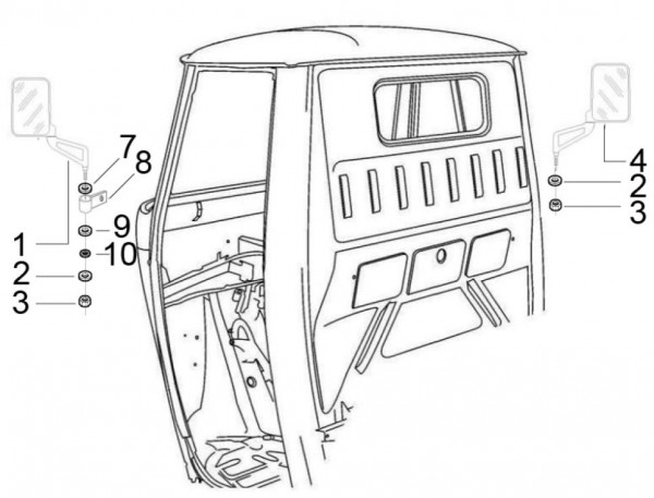 Lenker Rückspiegel - Classic 400 422ccm 4T 2V AC 2014- MBX000T58RC001005
