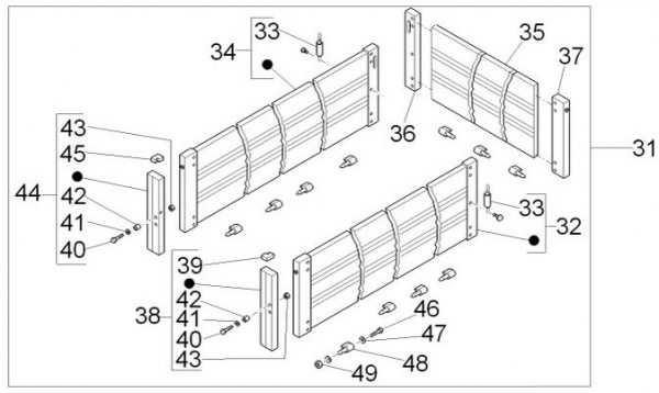 Fahrgestell Bordwände Top Deck - Porter D120 Diesel 1300ccm 4T LC 2011- ZAPS90PK