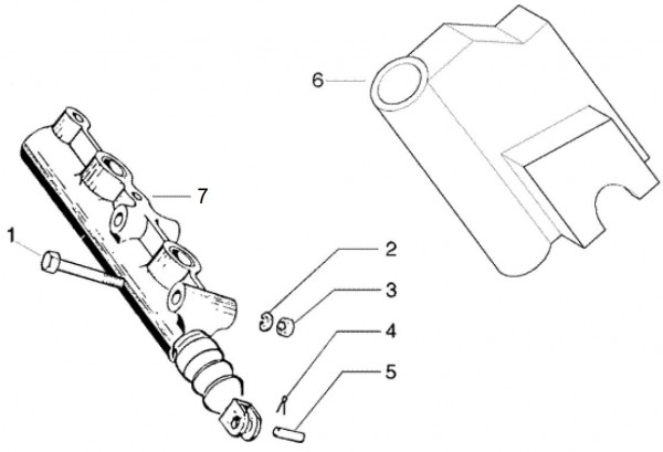 Radaufhängung Hauptbremszylinder - Ape TM 703 Diesel mit Lenker 422ccm 4T AC 2005-2010 ZAPT10000