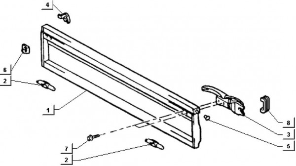 Fahrgestell Ladeklappe - Ape TM 703 Diesel mit Lenkrad 422ccm 4T AC 1997-2004 ATD1T