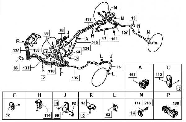 Bowdenzüge Bremsleitungen - Porter Porter Diesel 1400ccm 4T LC 1998-2004 ZAPS85000007