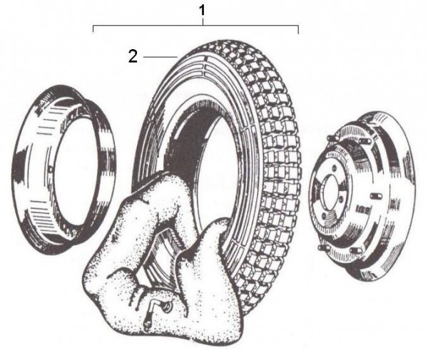 Radaufhängung Räder - Ape TM 50ccm 2T AC 1985- TL4T
