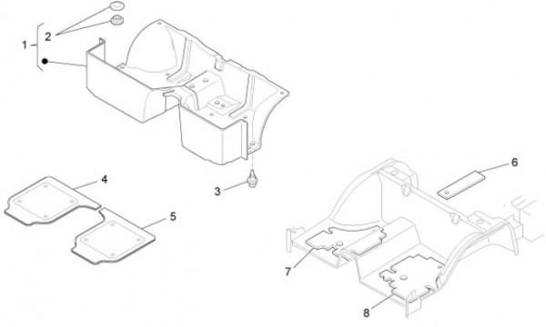 Fahrgestell Innenverkleidungen - Porter Maxxi D120 Diesel 1200ccm 4T LC 2013- ZAPS90AK