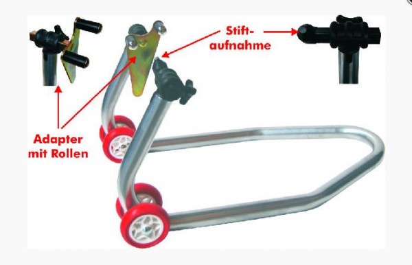 Econ Frontständer, Silver Line mit Rollenadapter