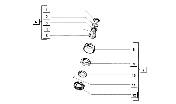 Lenker Steuerlagersatz - Ape Mix 50ccm 2T AC 1998-2008 ZAPC80000