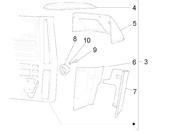 Fahrgestell Verkleidungen vorn Ape Cross - Ape Mix 50ccm 2T AC 2013- ZAPC80000