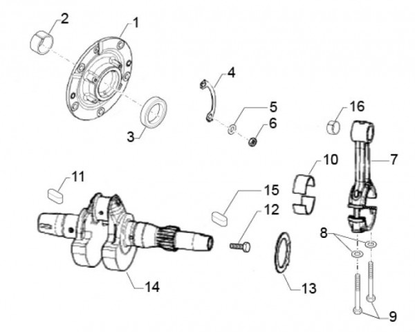 Motor Kurbelwelle - Classic 400 422ccm 4T 2V AC 2015- MBX000T58RC001005