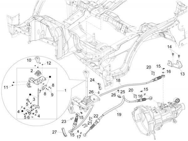 Motor interne Schaltsegmente - Porter Multitech 1300ccm 4T LC 2016- ZAPS90PGW