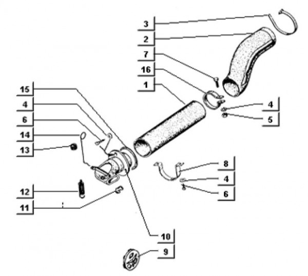 Motor Luftansaugung II - Ape TM 703 mit Lenker 220ccm 2T AC 1997-1999 ZAPT10000