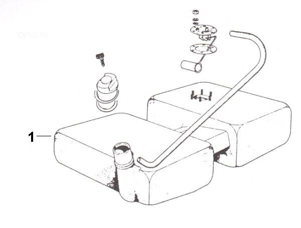 Fahrgestell Benzintank - Ape Car 422ccm 4T AC 1988- AFD3T