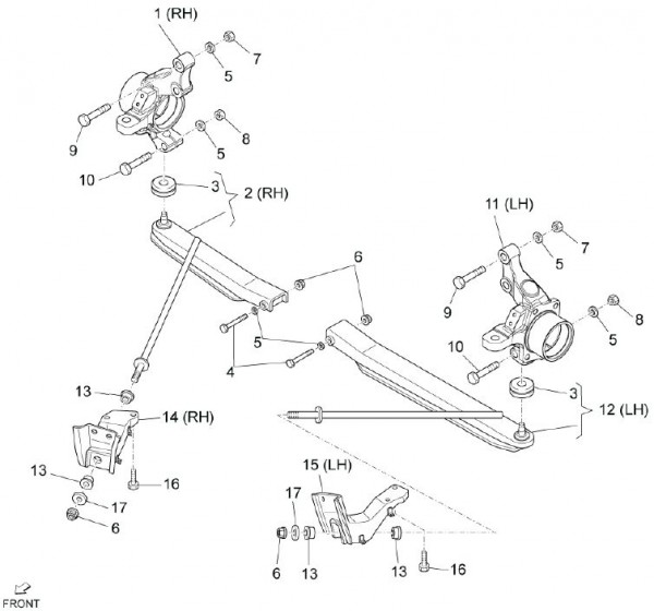 Radaufhängung Schwingarm - Porter Multitech 1300ccm 4T LC 2010- ZAPS90CJ