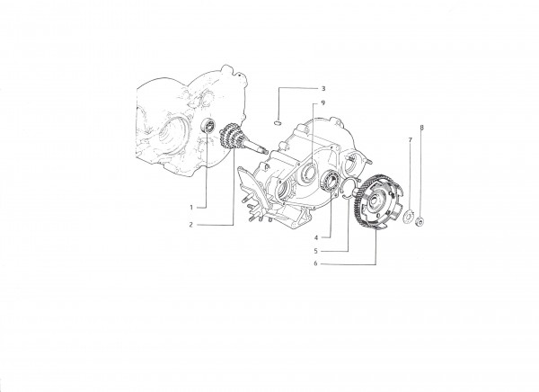 Motor Vorgelege - Ape 50ccm 2T AC 1989- TL6T