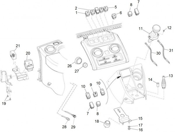 Elektrische Anlage Schalter - Porter Porter Electric ccm 2012- ZAPS9E