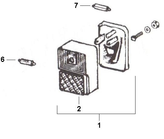 Elektrische Anlage Rücklicht - Ape TM 50ccm 2T AC 1985- TL4T