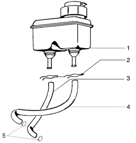 Radaufhängung Bremsöltank - Ape TM 703 Diesel mit Lenker 422ccm 4T AC 2005-2010 ZAPT10000