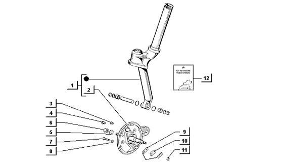 Lenker Steuerrohr - Ape TM 422ccm 4T LC 2013- ZAPT1000000001001