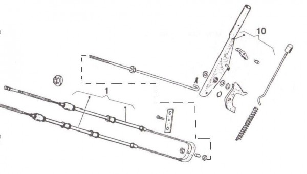Bowdenzüge Handbremse - Ape 50ccm 2T AC 1971- TL2T